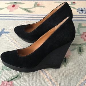 KORS Michael Kors black platform 4.5" wedges, 8